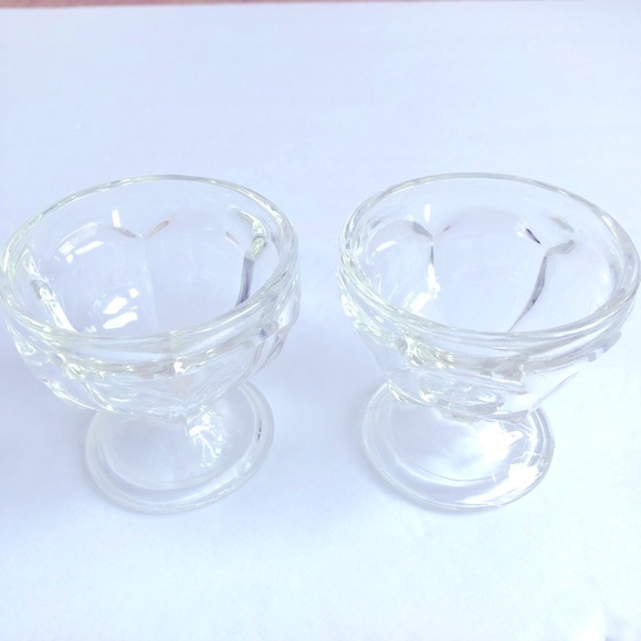 Vintage Small Ice Cream Glass Cups Dessert, Set of 2 Cups - Picture 1 of 14